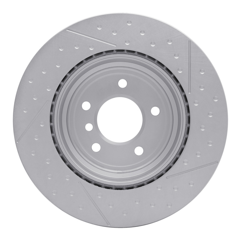 BMW 330i Brake Rotor (1) - Rear - R1 Concepts - GeoSPEC Dimpled and Slotted - `06-`13